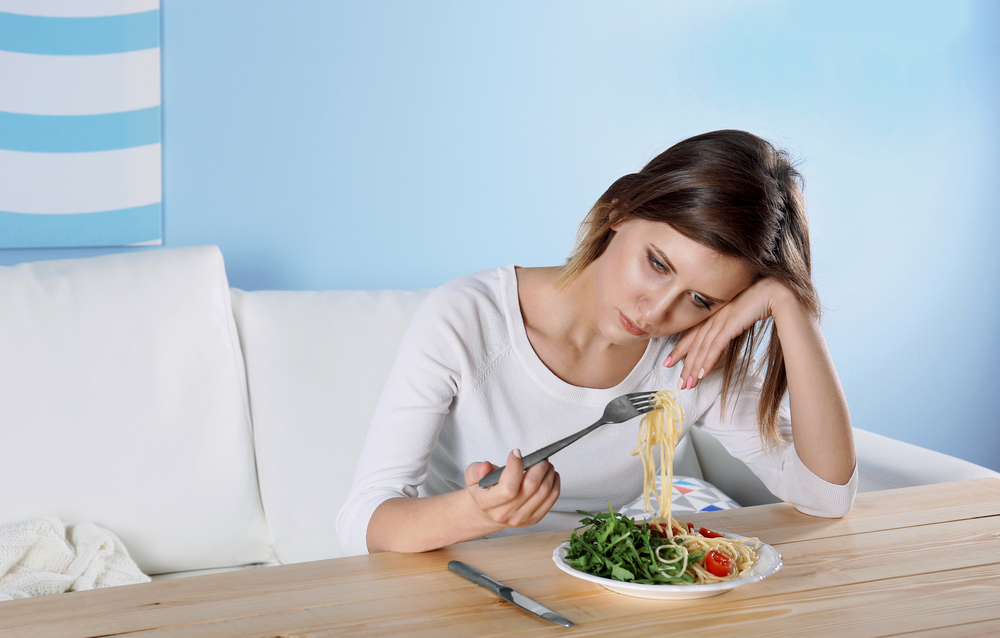 Person eating a meal